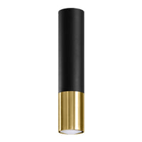 Sollux Lighting LED ceiling spotlight LOOPEZ Black Gold, 1x GU10, IP20, Aluminium, CE RoHS