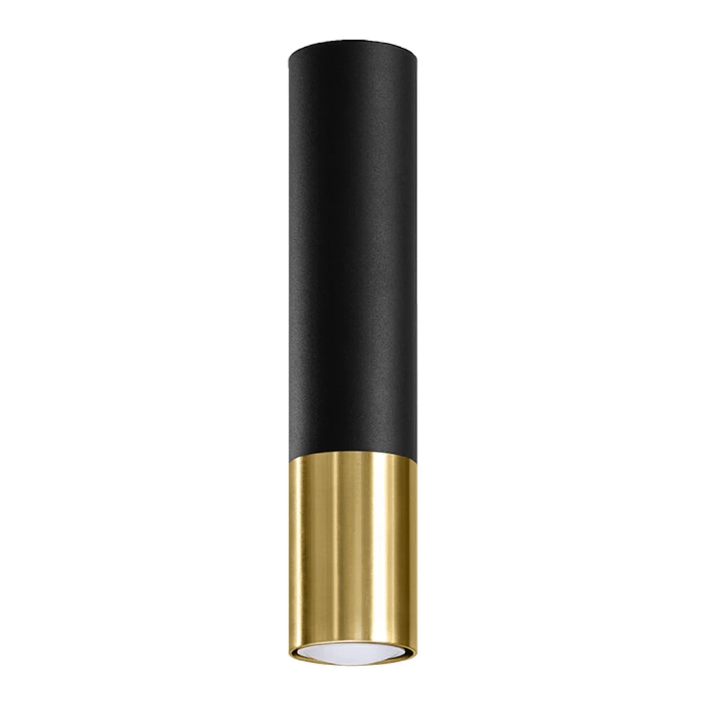 Sollux Lighting LED ceiling spotlight LOOPEZ Black Gold, 1x GU10, IP20, Aluminium, CE RoHS