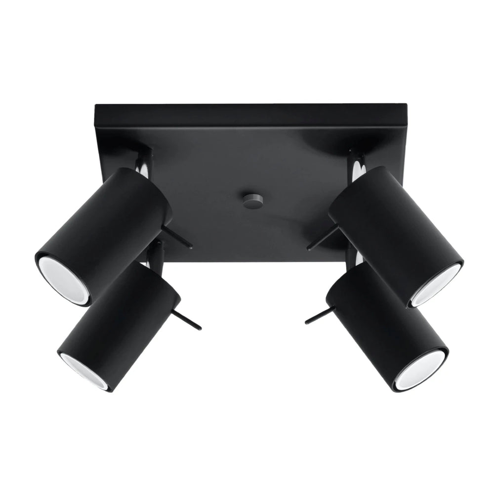 Sollux Lighting LED ceiling spotlight RING 4xGU10, IP20, 220-240V, Aluminium Matte Gold, CE RoHS