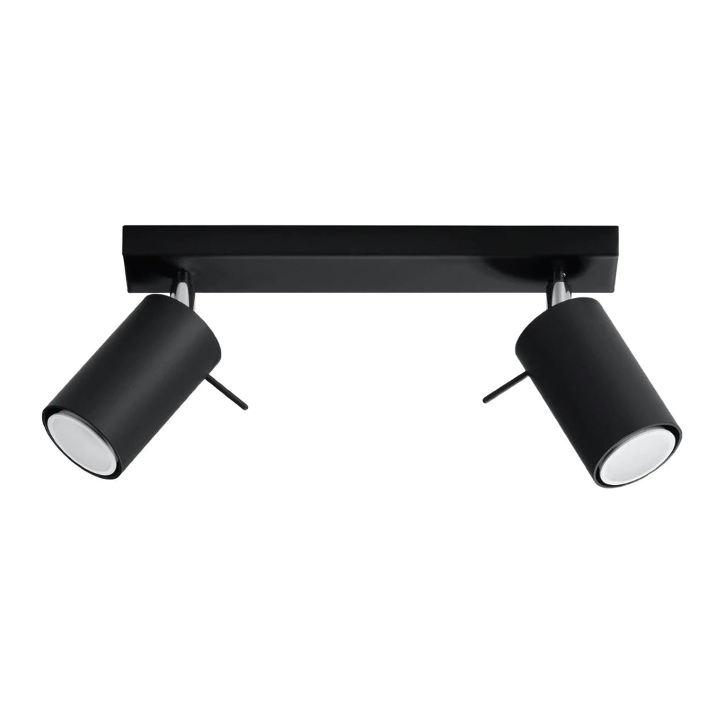 Sollux Lighting LED ceiling spotlight RING Black, 2x GU10, IP20, Aluminium, CE RoHS, 220-240V