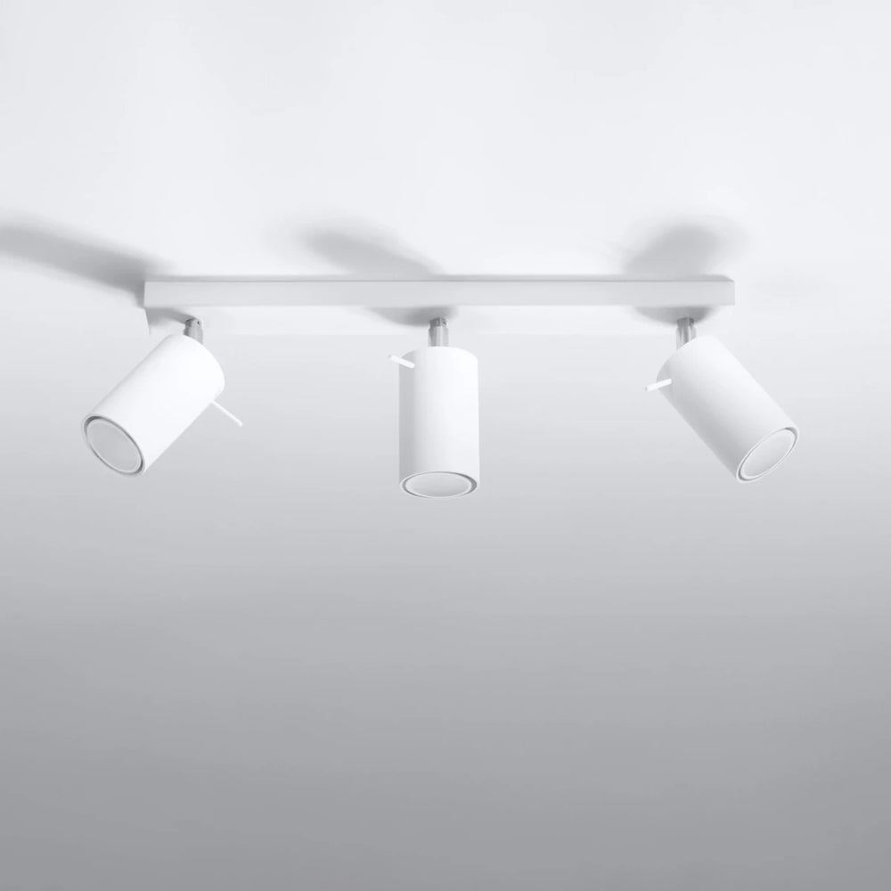 Sollux Lighting LED ceiling spotlight with 3x GU10 sockets, IP20, 220-240V, Matte Gold Brass finish