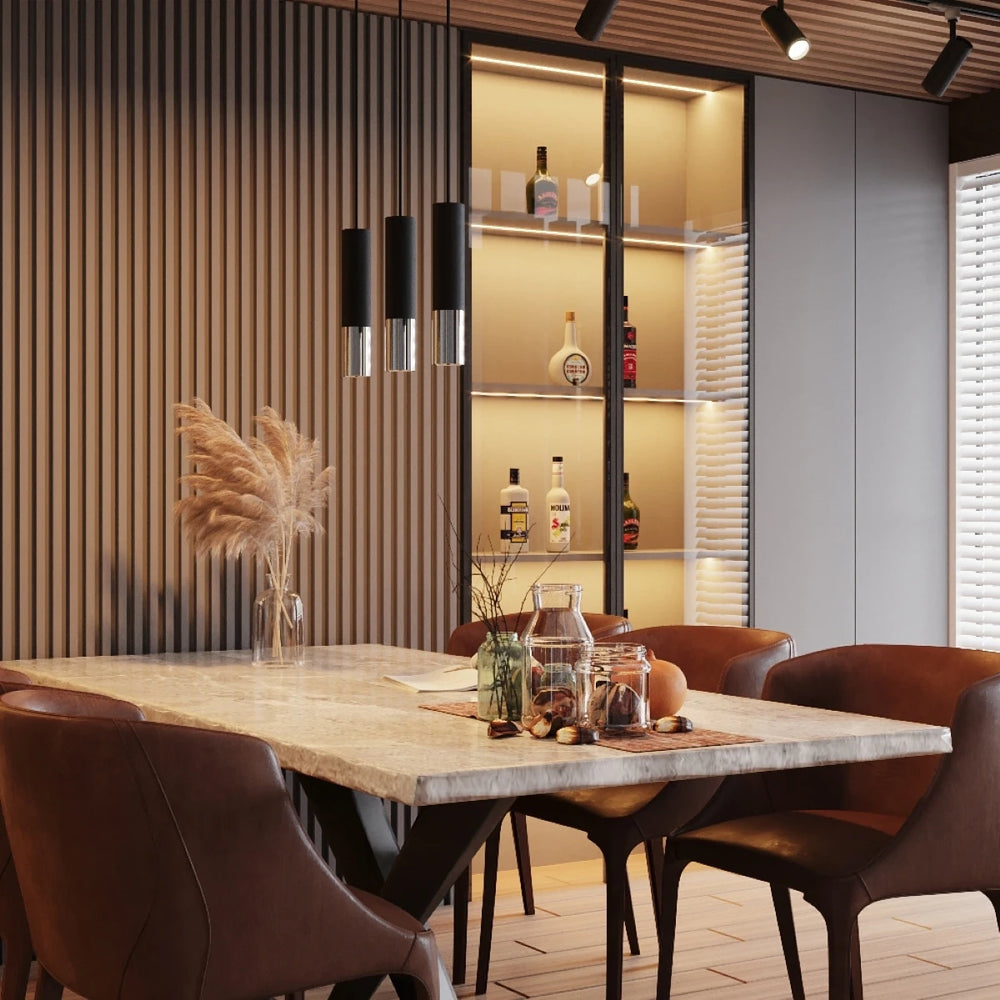 Sollux Lighting LED Hängelampe Schwarz Chrom LOOPEZ, 3x GU10 Fassungen, IP20, Aluminium, 220-240V