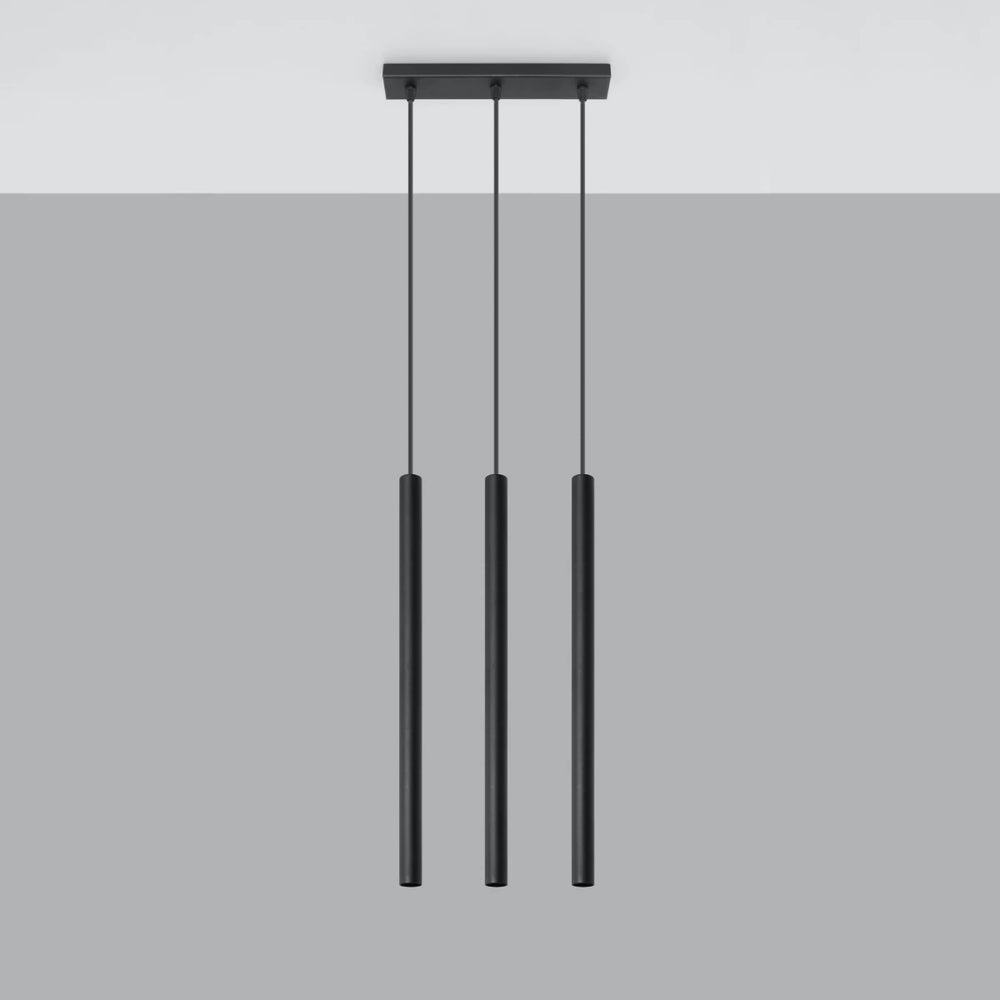 Sollux Lighting LED Pendelleuchte Schwarz PASTELO, 3x G9 Fassung, IP20, Aluminium, 220-240V, CE RoHS