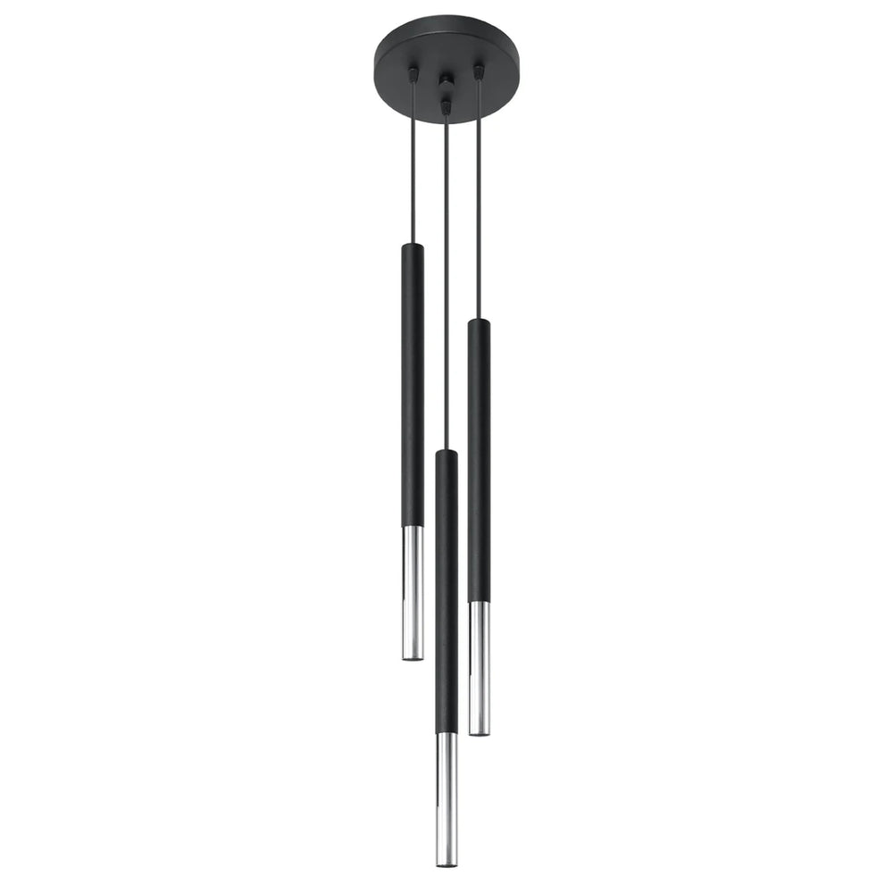Sollux Lighting LED pendant lamp MOZAICA 3xG9 sockets, Black Chrome, Aluminium, IP20, CE RoHS