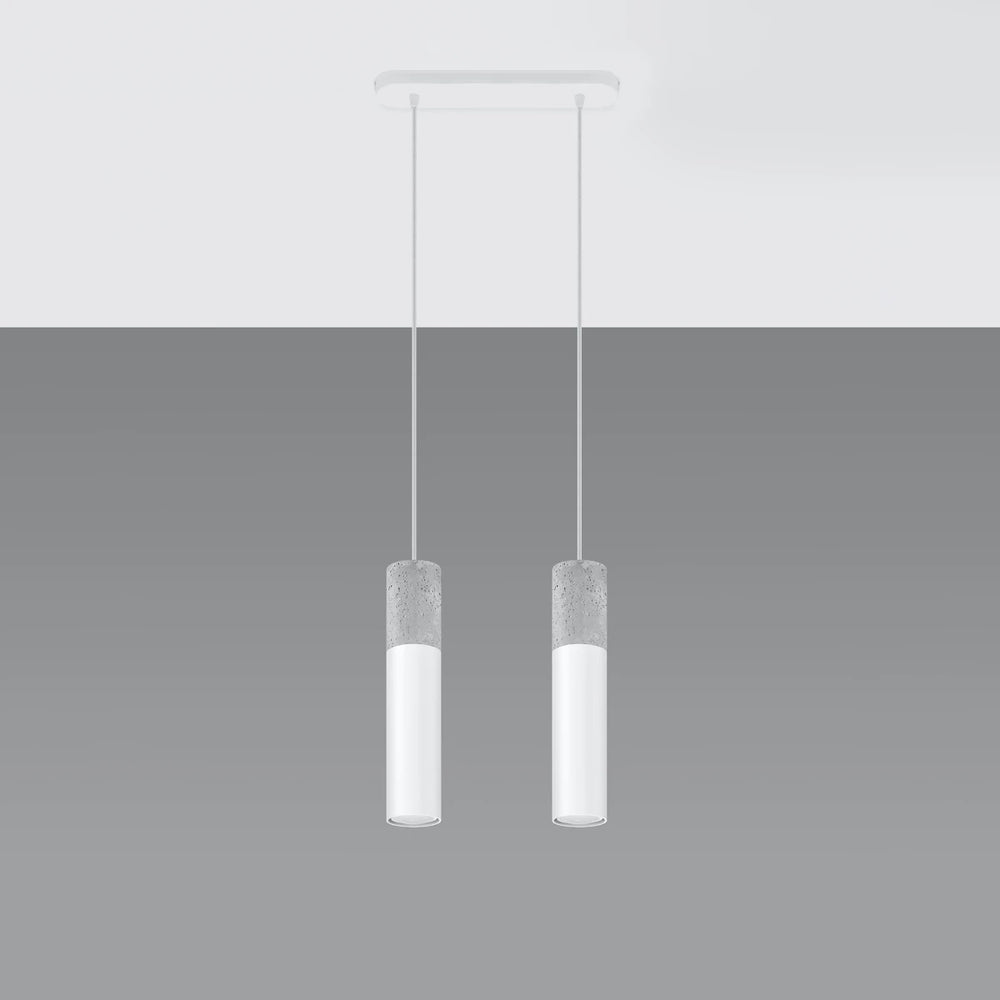 Sollux Lighting LED Pendelleuchte Borgio, 2xGU10, IP20, 220-240V, Aluminium und Stahl, Mattgold-Ausführung