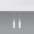 Sollux Lighting LED Pendelleuchte Borgio, 2xGU10, IP20, 220-240V, Aluminium und Stahl, Mattgold-Ausführung