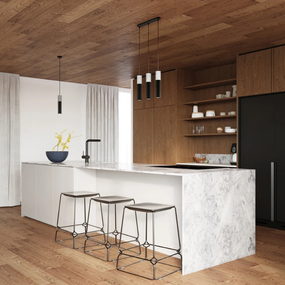 Sollux Lighting LED Pendelleuchte Borgio Schwarz Beton, 1x GU10, IP20, 220-240V, CE RoHS