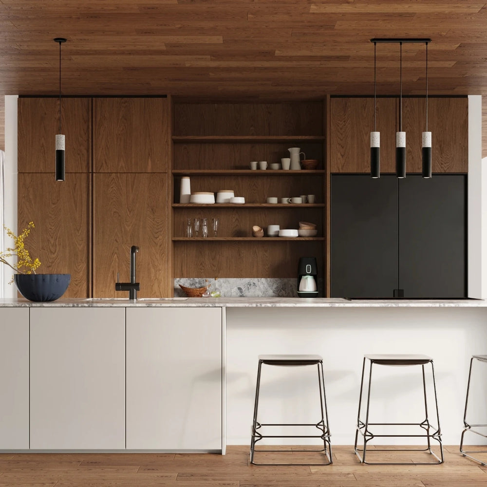 Sollux Lighting LED Pendelleuchte Borgio Schwarz Beton, 1x GU10, IP20, 220-240V, CE RoHS