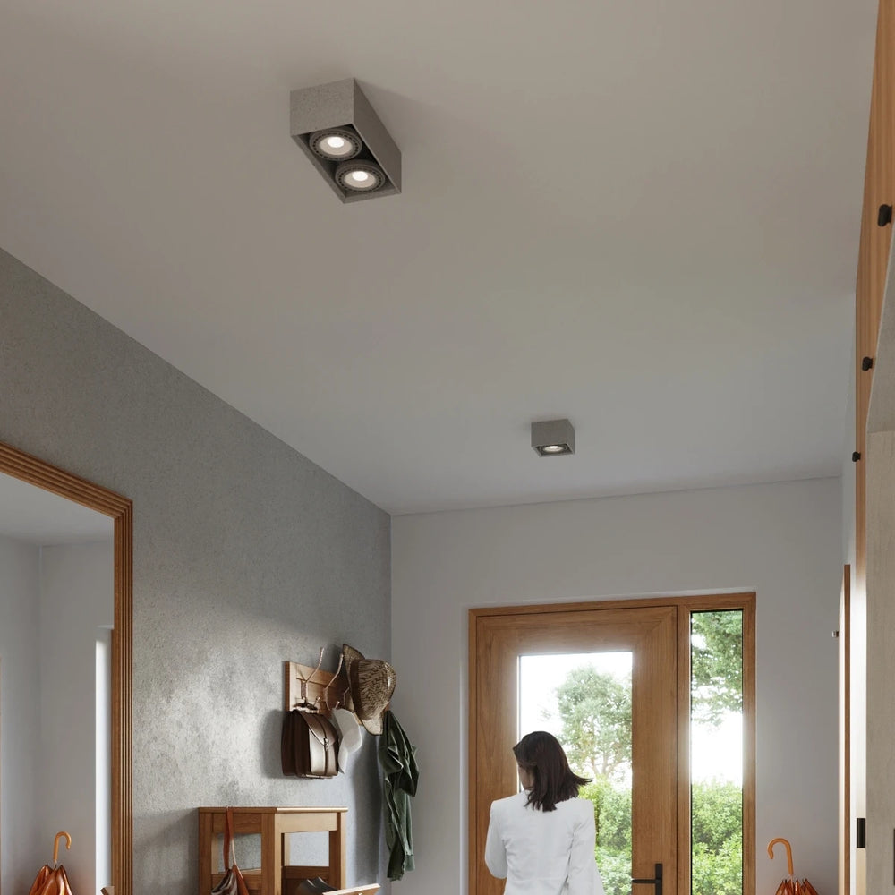Sollux Lighting LED plafondspot QUATRO GU10 AR111, 220-240V, IP20, aluminium, Grey, excl. LED spot