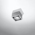 Sollux Lighting LED Deckenstrahler QUATRO GU10 AR111, 220-240V, IP20, Aluminium, Grau, exkl. LED Spot