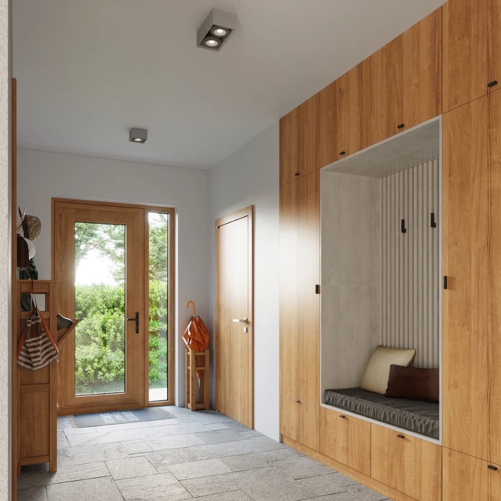 Sollux Lighting LED Deckenstrahler QUATRO GU10 AR111, 220-240V, IP20, Aluminium, Grau, exkl. LED Spot