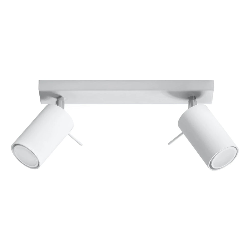 Sollux Lighting LED plafondspot wit RING, 2x GU10 fitting, IP20, aluminium mat goud messing, CE RoHS
