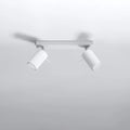 Sollux Lighting LED plafondspot wit RING, 2x GU10 fitting, IP20, aluminium mat goud messing, CE RoHS