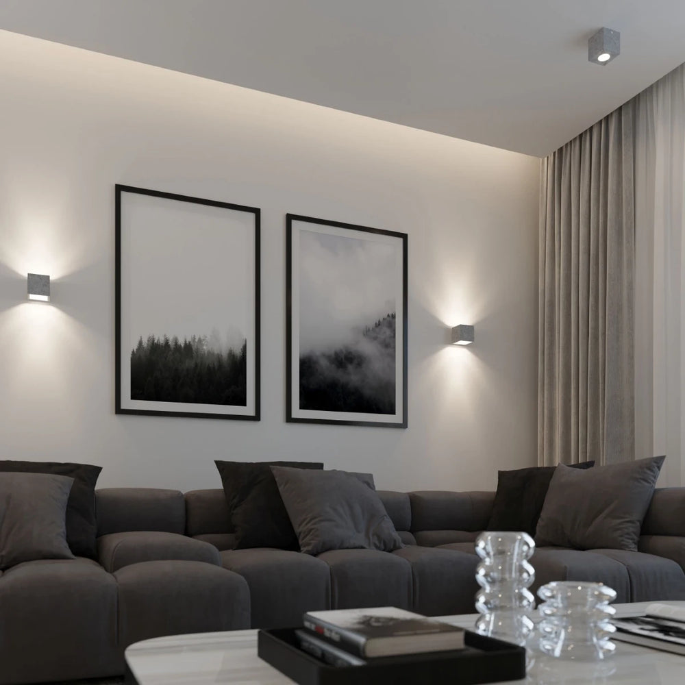 Sollux Lighting LED wall lamp QUAD, G9 socket, IP20, 220-240V, Aluminum Matte Gold finish, CE RoHS certified