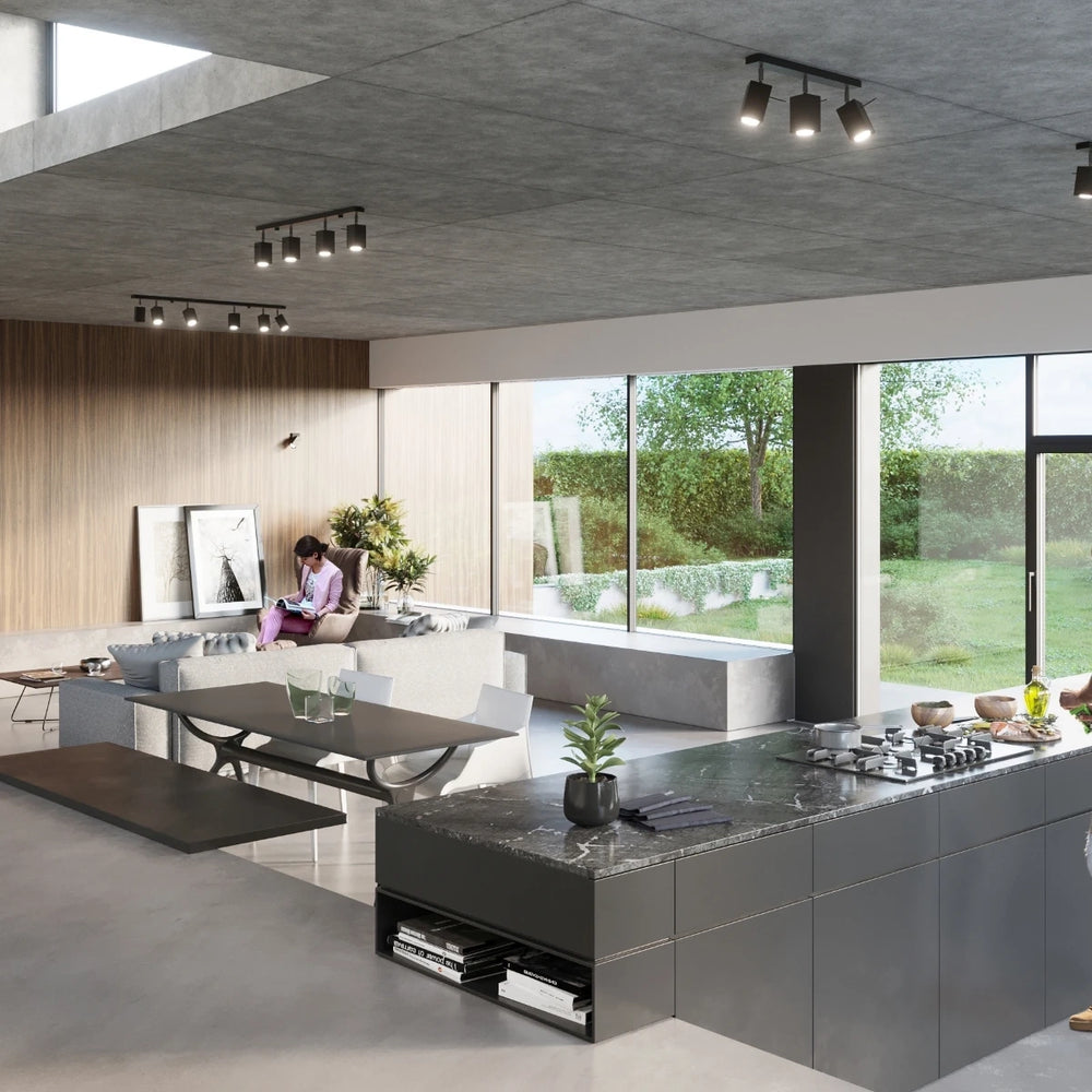 Sollux Lighting MERIDA LED Deckenstrahler Schwarz, 4xGU10, IP20, Aluminium, CE RoHS, 220-240V