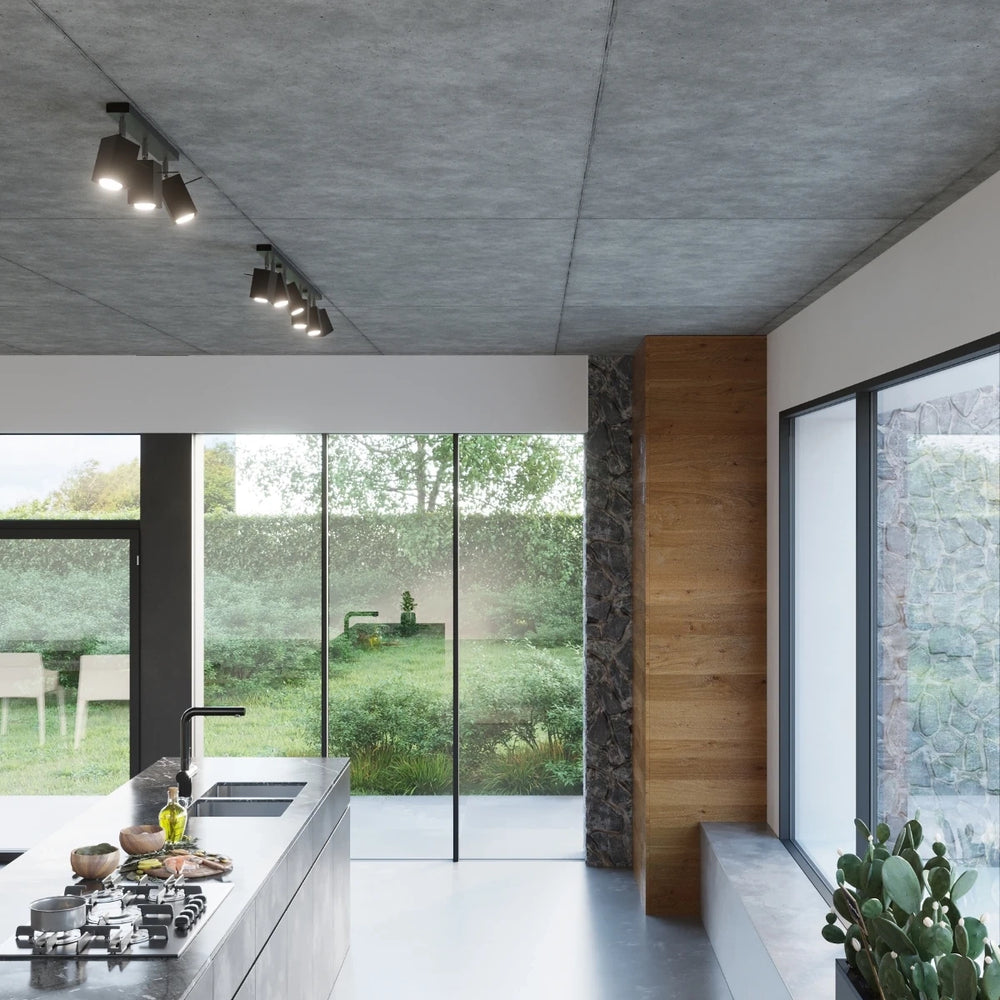 Sollux Lighting MERIDA LED Deckenstrahler Schwarz, 4xGU10, IP20, Aluminium, CE RoHS, 220-240V