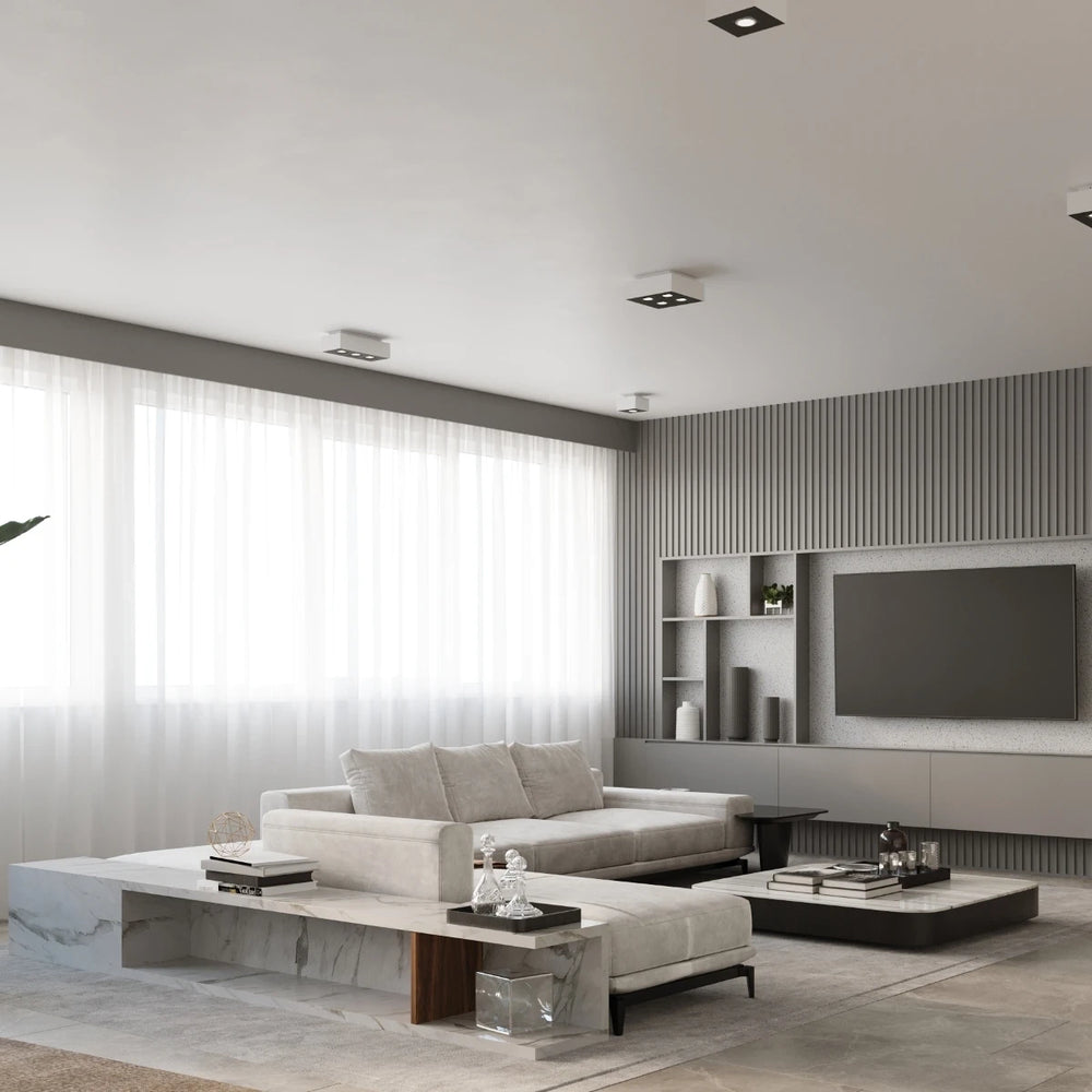 Sollux Lighting MONO 4 LED Deckenstrahler, IP20, 220-240V, max. 4x35W, Aluminium Mattgold