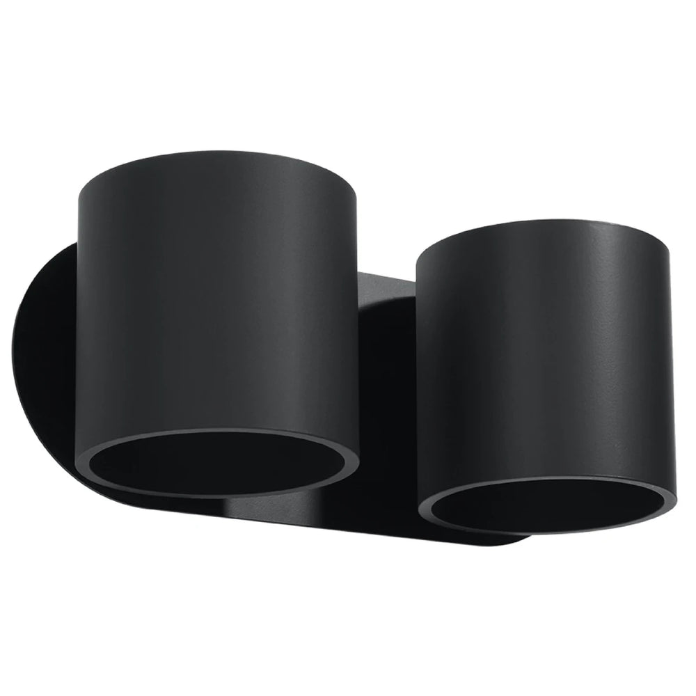Sollux Lighting ORBIS 2 wall lamp Black, LED compatible, IP20, Aluminium, 220-240V, max 50W, CE RoHS