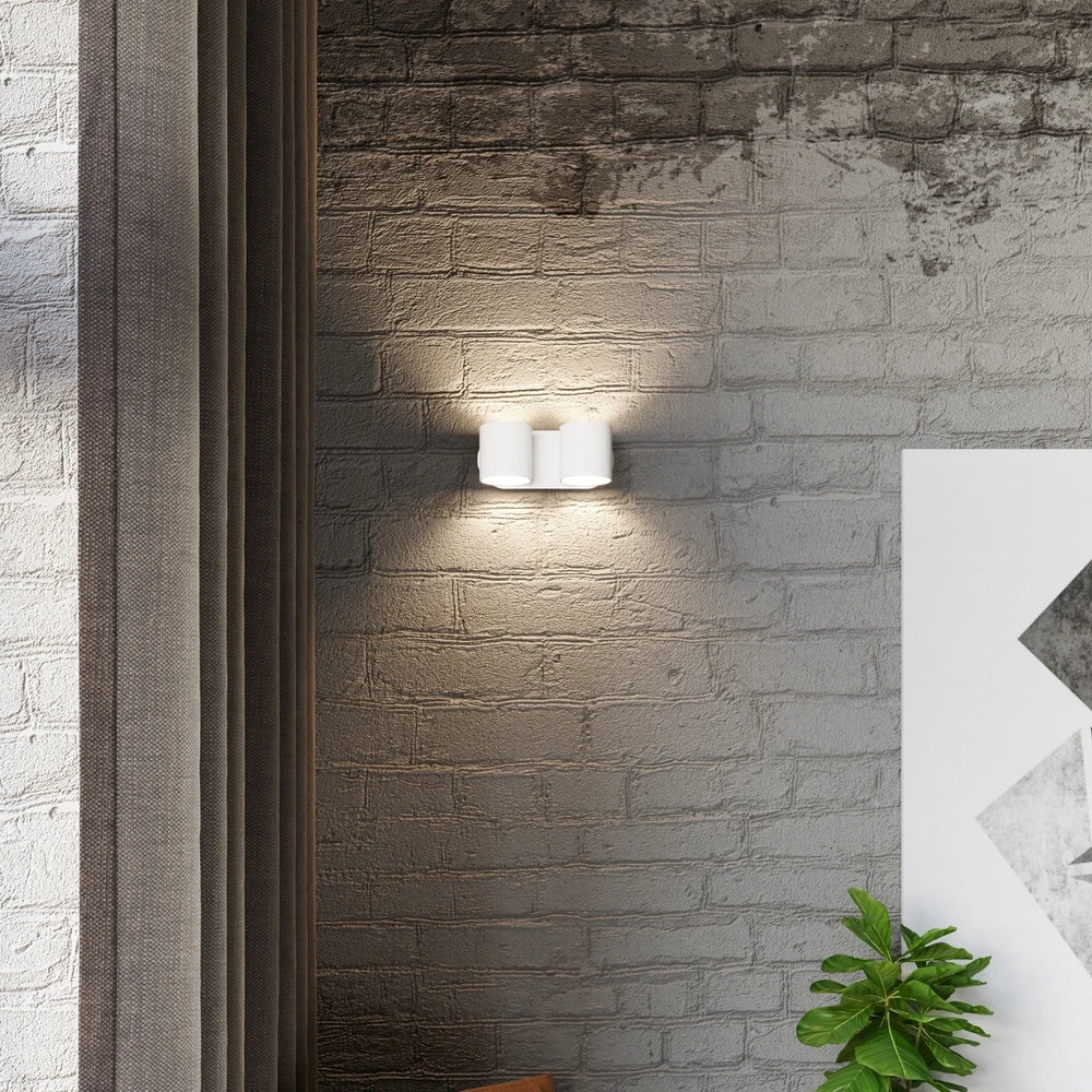 Sollux Lighting ORBIS 2 wall lamp LED compatible, IP20, 220-240V, Aluminum Matte Gold Finish, CE RoHS
