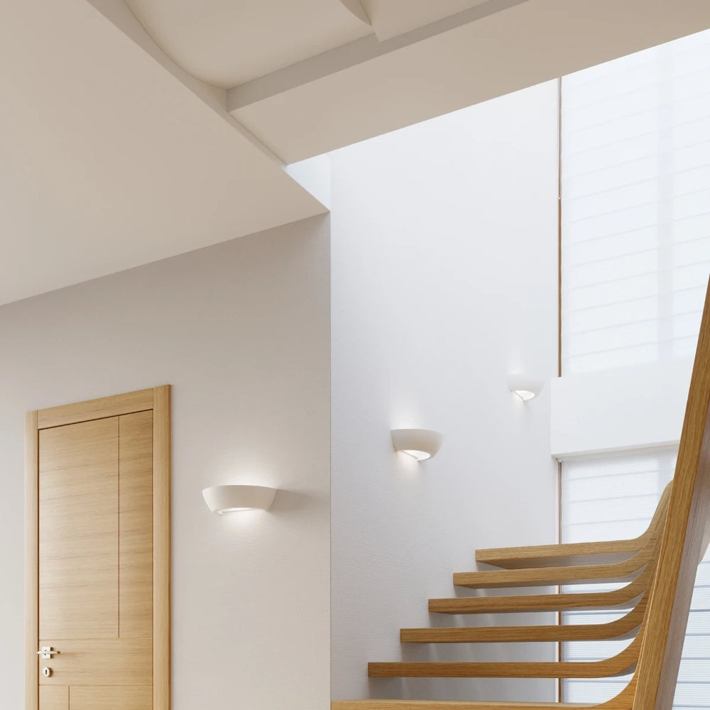 Sollux Lighting OSKAR Keramik-Wandleuchte, LED-kompatibel, IP20, 220-240V, Oberfläche in Mattgold-Messing