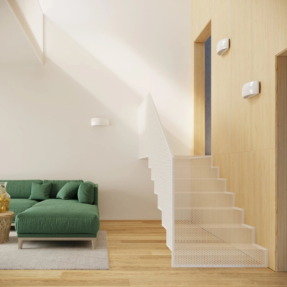 Sollux Lighting PONTIUS ceramic wall lamp, LED compatible, IP20, 220-240V, Matte Gold Brass finish