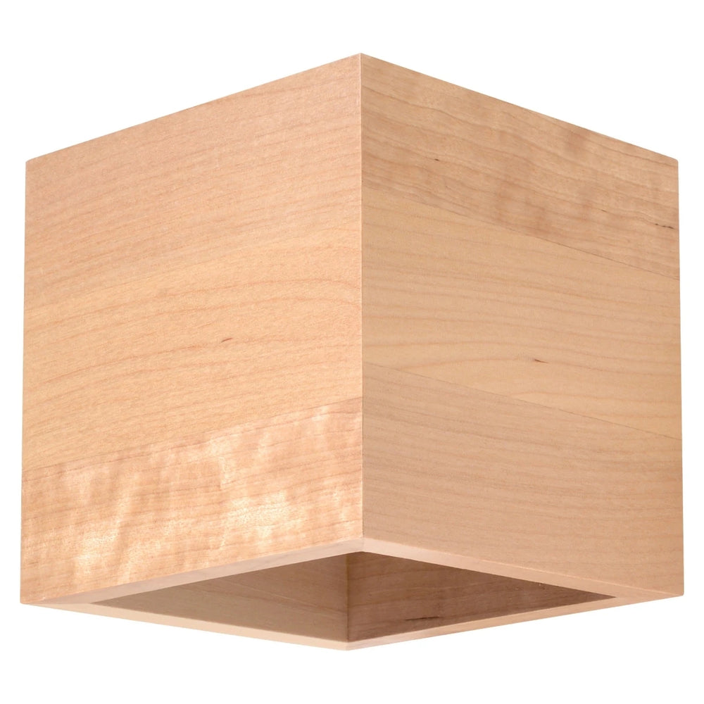 Sollux Lighting QUAD wall lamp natural wood, LED compatible, IP20, 220-240V, CE RoHS, Matte Gold finish