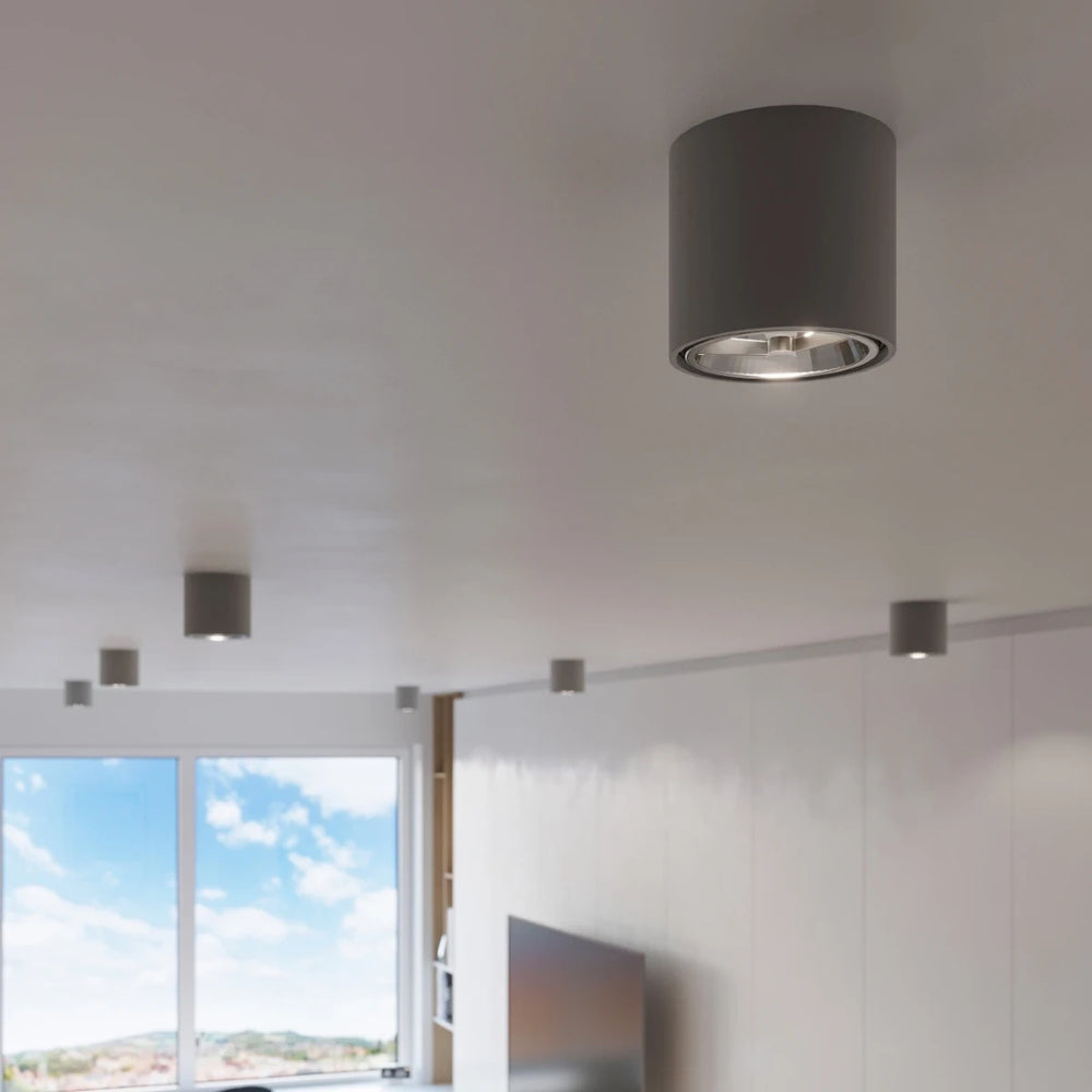 Sollux Lighting TIUBE ceiling spotlight, LED ready, IP20, 220-240V, 50W max, Matte Gold Aluminum
