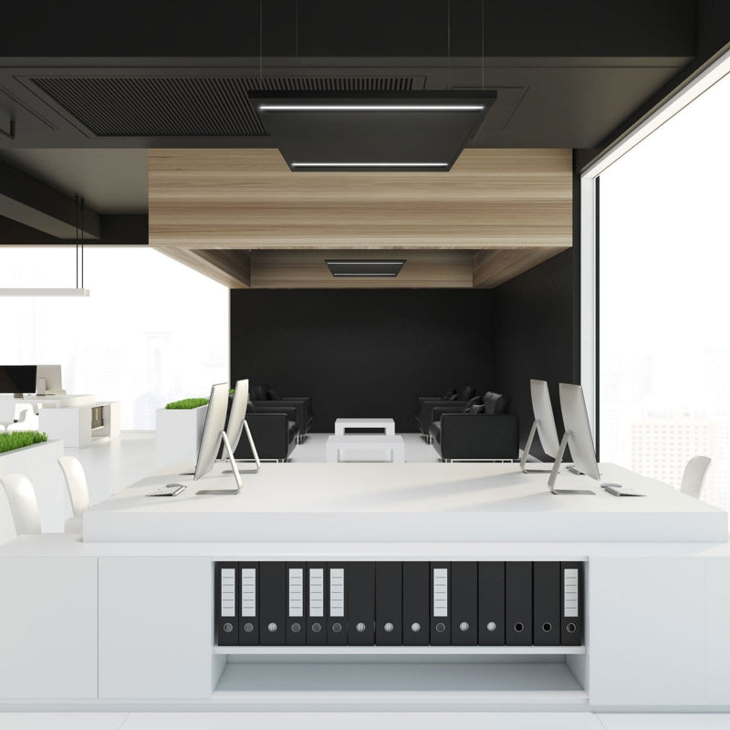 Spectrum ALGINE LINE LED ceiling panel 44W 4000K 5300 lumens IP20 600x600mm Black UGR<16 CRI>80