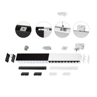 Spectrum ALLDAY Inspire One LED Deckenleuchte 35W 230V 3000K 4350 Lumen 115° IP20 Schwarz 1120mm