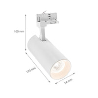 Spectrum ANDROMEDA COB LED Track Light 25W 3000K 2600 lumens 3-Phase White IP20 36° 60°