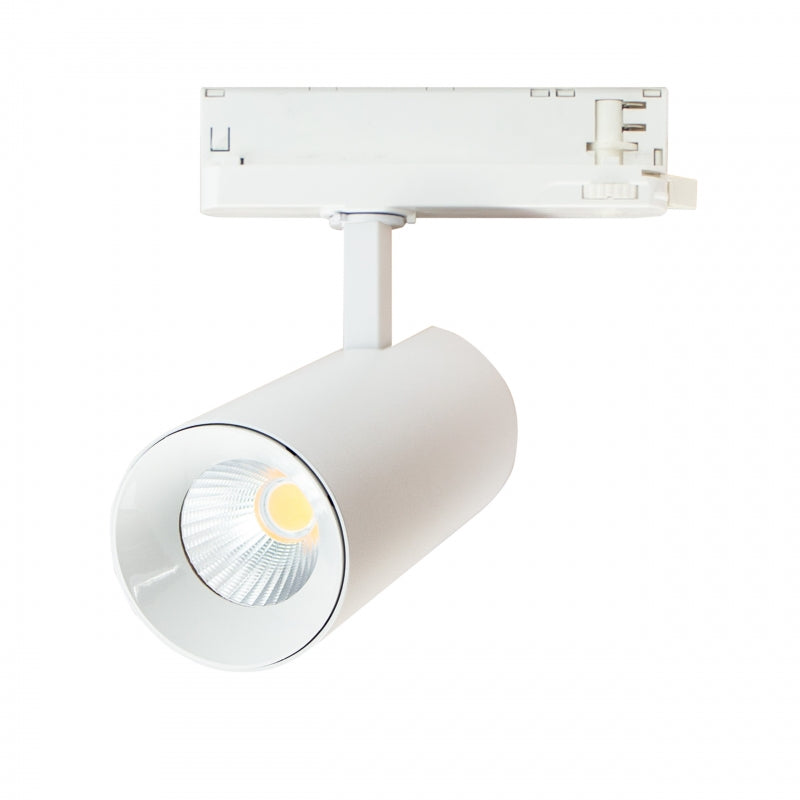 Spectrum ANDROMEDA LED Track Light 3-Phase 15-27W 3000K 3000 lumens CRI>90 36° 60° IP20 White Aluminium