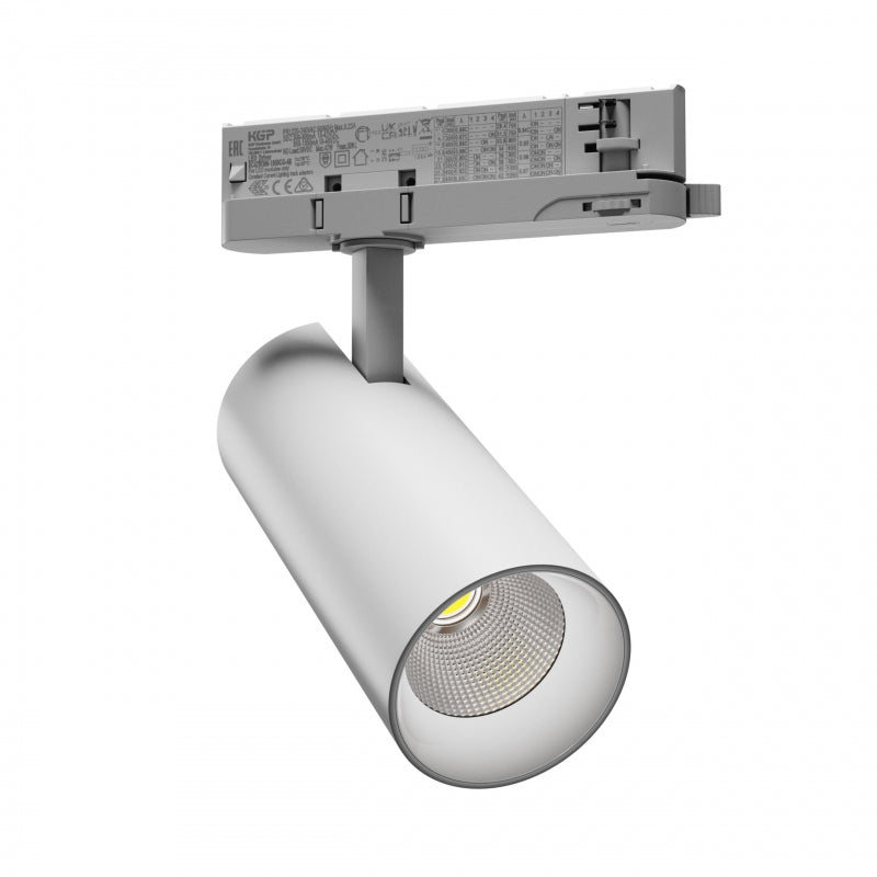 Spectrum ANDROMEDA LED Track Light 3-Phase 15-27W 3000K 3000 lumens CRI>90 36° 60° IP20 White Aluminium