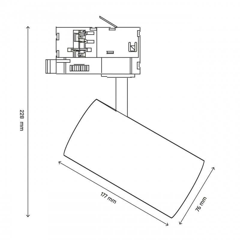 Spectrum ANDROMEDA PRIME 3-Phasen LED Strahler 24W CCT 2700 Lumen 25° 230V IP20 Schwarzes Aluminium