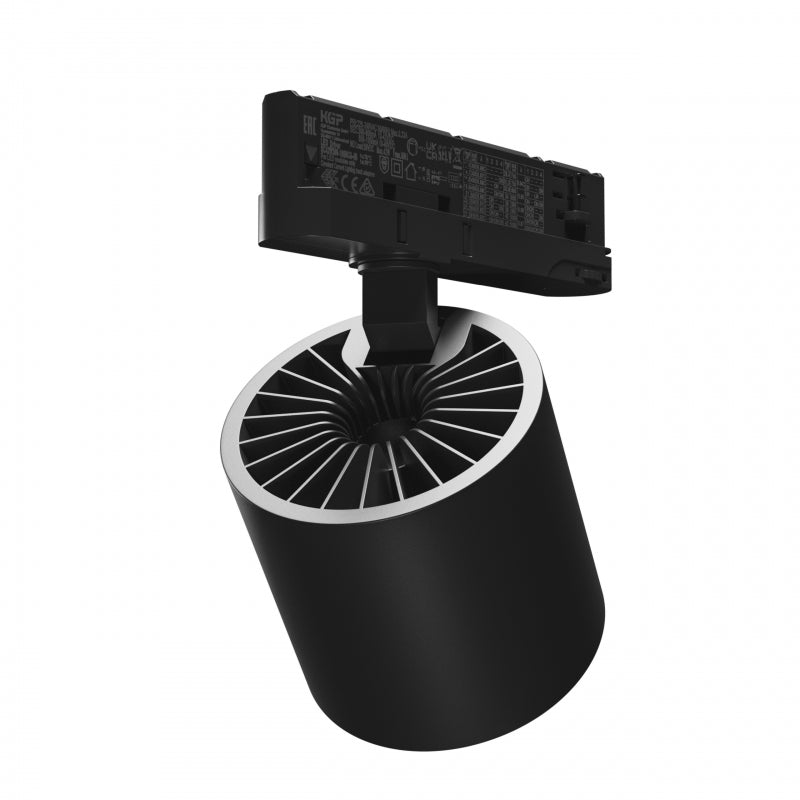 Spectrum ARTEMIDA Maxi LED Stromschienenstrahler 3-Phasen 12-42W 3000K 4500 Lumen CRI>90 IP20 Schwarz Aluminium