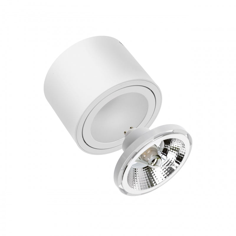 Spectrum CHLOE AR111 GU10 LED-Deckenleuchte, Verstellbar Runde Weiß, Aufbauleuchte, IP20 20W Max