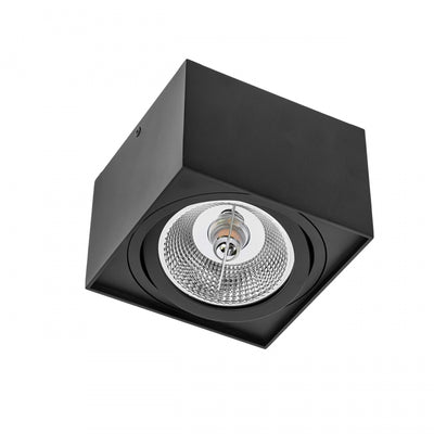 Spectrum CHLOE AR111 GU10 Aufbau-LED-Leuchte, max. 20W, IP20, Schwarze Aluminium-Deckenleuchte