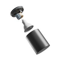 Spectrum CHLOE GU10 LED surface light Black round IP44 aluminium housing 250V indoor use