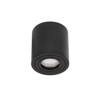 Spectrum CHLOE GU10 Aufbau-Deckenleuchte, IP65 Schwarzes Aluminium Rundgehäuse, 250V, 6W Max