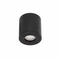 Spectrum CHLOE GU10 Aufbau-Deckenleuchte, IP65 Schwarzes Aluminium Rundgehäuse, 250V, 6W Max