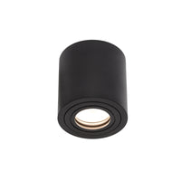 Spectrum CHLOE GU10 Aufbau-Deckenleuchte, IP65 Schwarzes Aluminium Rundgehäuse, 250V, 6W Max