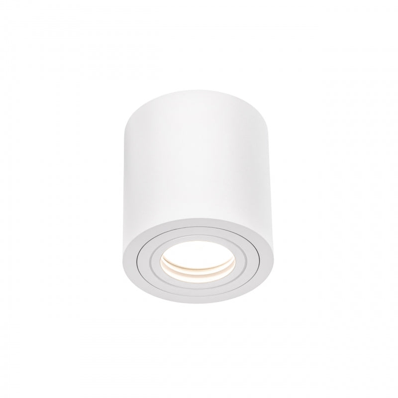 Spectrum CHLOE GU10 surface-mounted ceiling luminaire, White, IP65, Aluminum Glass, 250V, 90x97mm