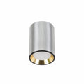 Spectrum CHLOE MINI GU10 Aufbau-Deckenleuchte, Silbernes Gehäuse mit goldenem Ring und schwarzer Kante, IP20