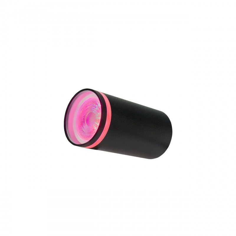 Spectrum CHLOE Mini Ring surface-mounted ceiling luminaire GU10 230V IP20 Black aluminum 55x107mm