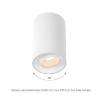 Spectrum CHLOE Spot GU10 LED Surface Light IP20 White Adjustable 50° Ceiling Mount 250V Aluminum