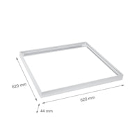 Spectrum Rahmen für Aufbaumontage ALGINE 620x620mm Leuchte, Aluminium und Kunststoff, schlankes 43mm Profil