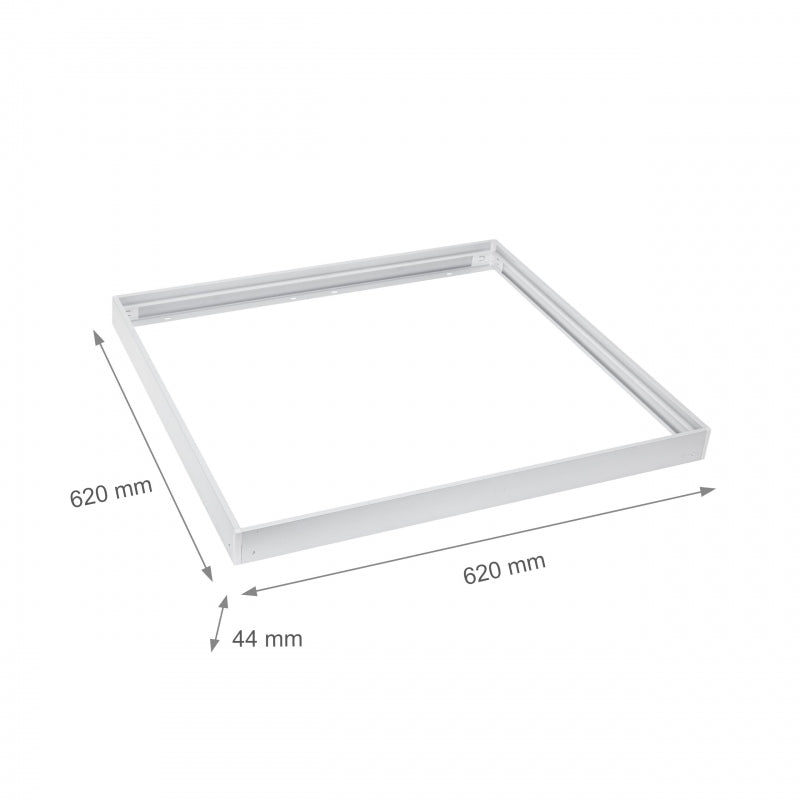Spectrum Rahmen für Aufbaumontage ALGINE 620x620mm Leuchte, Aluminium und Kunststoff, schlankes 43mm Profil