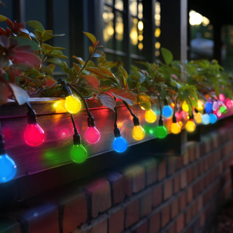 Spectrum GARLAND 5M hanging LED string light, 10xE27 sockets, IP44 outdoor indoor use, Black housing