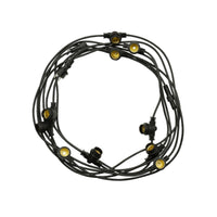 Spectrum GARLAND 5M hanging LED string light, 10xE27 sockets, IP44 outdoor indoor use, Black housing