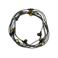 Spectrum GARLAND 5M hanging LED string light, 10xE27 sockets, IP44 outdoor indoor use, Black housing