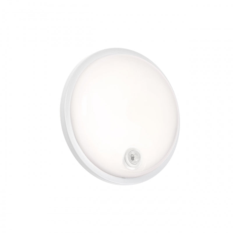 Spectrum LED 20W Deckenleuchte IP54 230V 4000K Neutralweiß rund PIR-Sensor 2300 Lumen Weiß